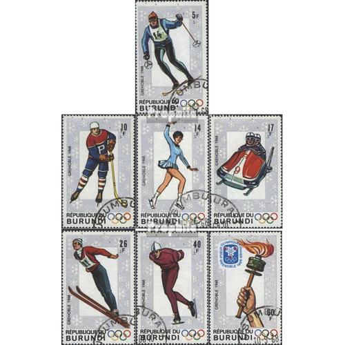 Burundi 386a-392a Oblitéré 1968 Olympe. Jeux ?68, Grenoble
