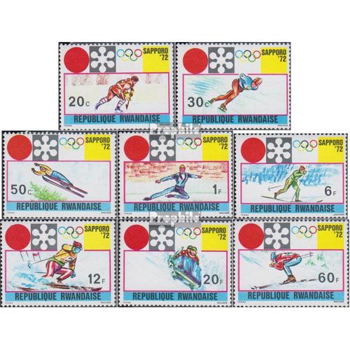 Rwanda 479a-486a Oblitéré 1972 Olympe. Jeux D'hiver ?72, Sapporo