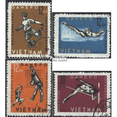 Vietnam 283-286 Oblitéré 1963 Jeux De Sport Dans Djakarta