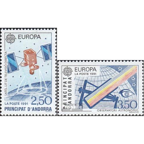 Andorre-Français Post 423-424 (Édition Complète) Neuf 1991 Europe
