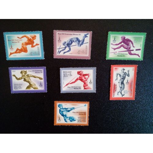 Timbre Russie - Urss - Union Soviétique Yt 4664 - 65 - 66 - 75 - 76 - 77 - 78 Jeux Olympiques D'été De 1980 (Xii) 1980