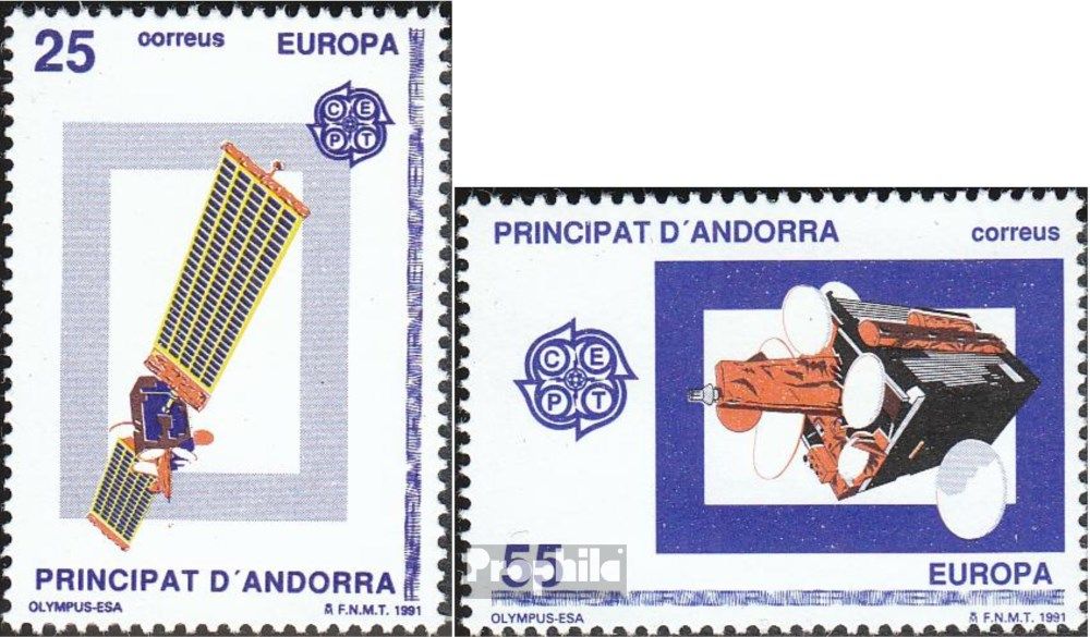 Andorre-Espagnole Post 221-222 (Édition Complète) Neuf 1991 Europe