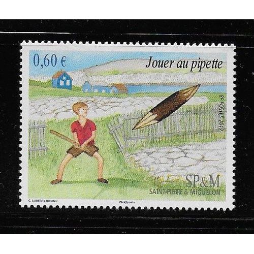 Saint-Pierre Et Miquelon 2012 : Jouer Au Pipette : Enfant Avec Une Canne Et Pipette - Timbre Neuf **