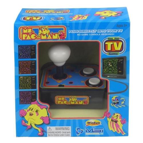 Console Avec Jeu Video Integre Ms Pacman Tv Arcade Plug Et Play