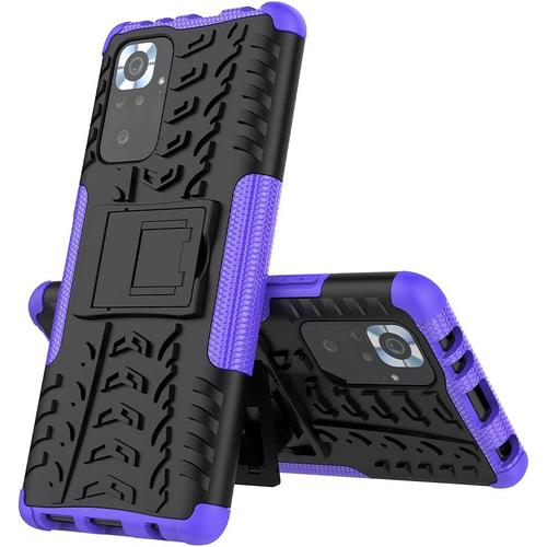 Coque Pour Xiaomi Redmi Note 10 Pro Protection Militaire Shockabsorption Et Antirayures Amovible 2 En 1 Coque De Xiaomi Xiaomi Redmi Note 10 Pro. Hyun Purple