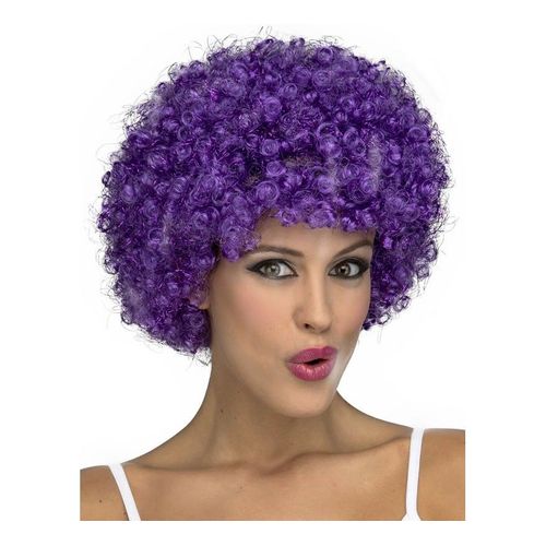 Perruque De Clown Bouclée Violet