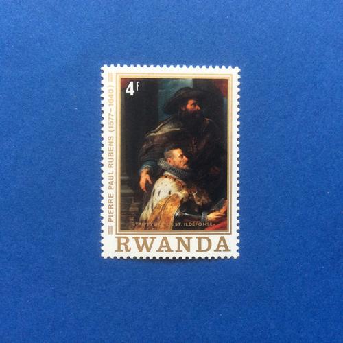 Rwanda - 400ème Anniversaire De La Naissance De Paul Rubens - Peinture "Triptyque De St.Ildefonse" (Y & T 792)