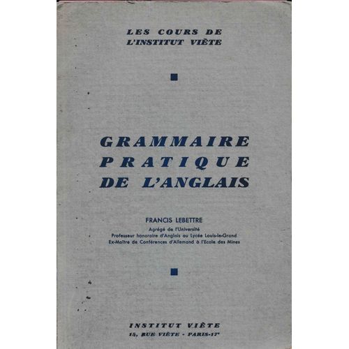 Grammaire Pratique De L'anglais