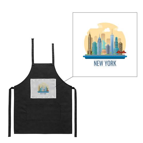 Tablier Noir De Cuisine Barbecue New York 2 Imprimé