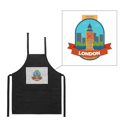 Tablier Noir De Cuisine Barbecue Bigben England 2 Imprimé