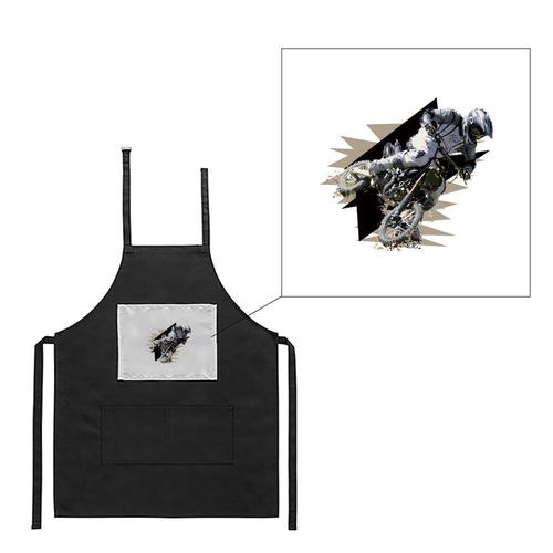 Tablier Noir De Cuisine Barbecue Moto Dirt 3 Imprimé