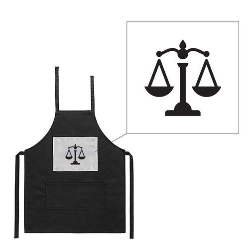 Tablier Noir De Cuisine Barbecue Signe Astrologique Balance Simple Imprimé
