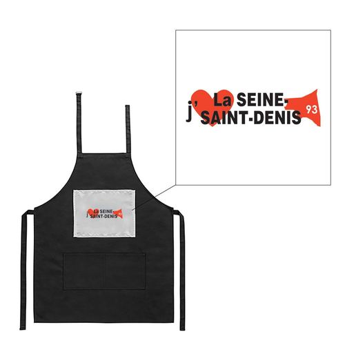 Tablier Noir De Cuisine Barbecue J'aime La Seine Saint Denis Imprimé