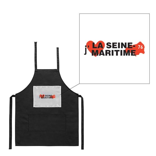 Tablier Noir De Cuisine Barbecue J'aime La Seine Maritime Imprimé