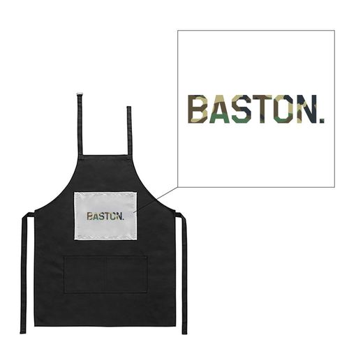 Tablier Noir De Cuisine Barbecue Texte Baston Imprimé