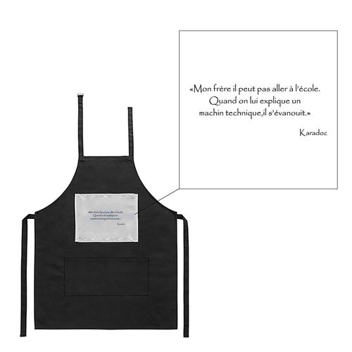 Tablier Noir De Cuisine Barbecue Kaamelott Karadoc École Imprimé