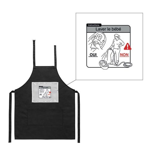 Tablier Noir De Cuisine Barbecue Laver Imprimé