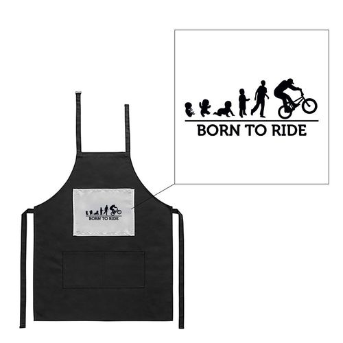 Tablier Noir De Cuisine Barbecue Bébé Évolution Bmx Texte Imprimé