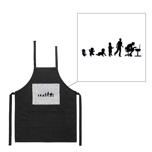 Tablier Noir De Cuisine Barbecue Bébé Évolution Ordinateur Imprimé