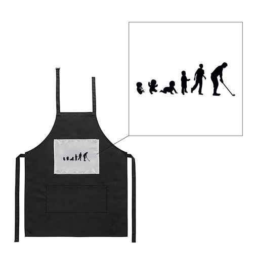 Tablier Noir De Cuisine Barbecue Bébé Évolution Golf Imprimé