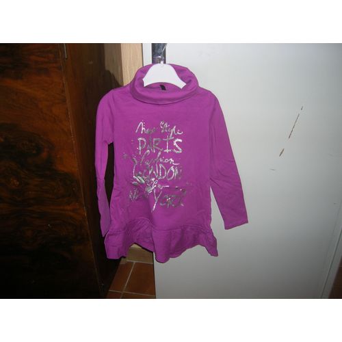Robe Tunique Col Roulé 8 Ans 100% Coton
