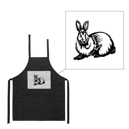 Tablier Noir De Cuisine Barbecue Chasse Oiseau 7 Imprimé