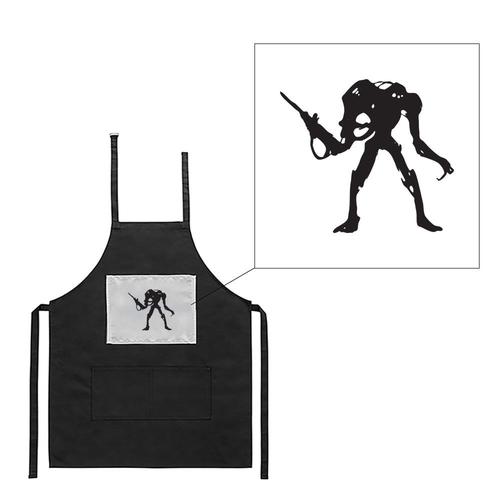 Tablier Noir De Cuisine Barbecue Alien 7 Imprimé