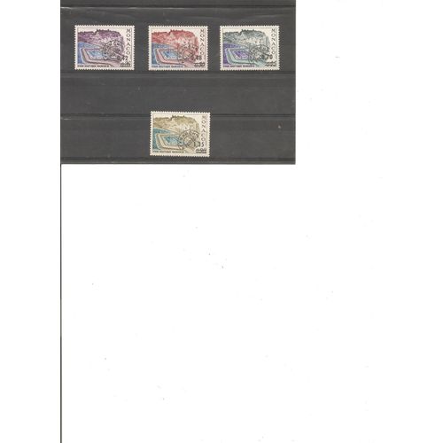 4 Timbres Preobliteres Neufs Stade Nautique Rainier Iii