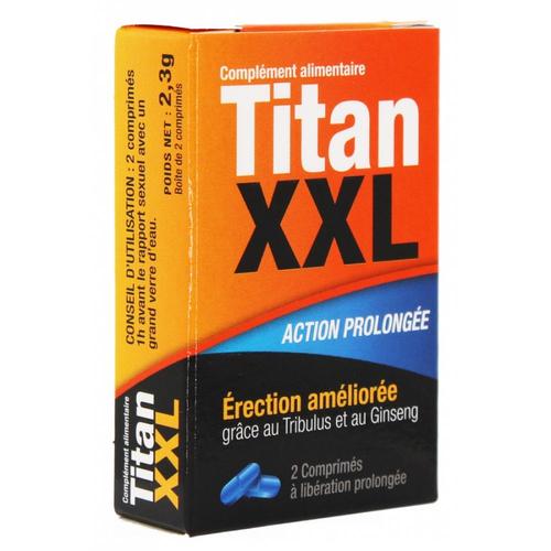 Stimulant Erection Titan Xxl Stimulant Action Prolongée 2 Gélules Labophyto