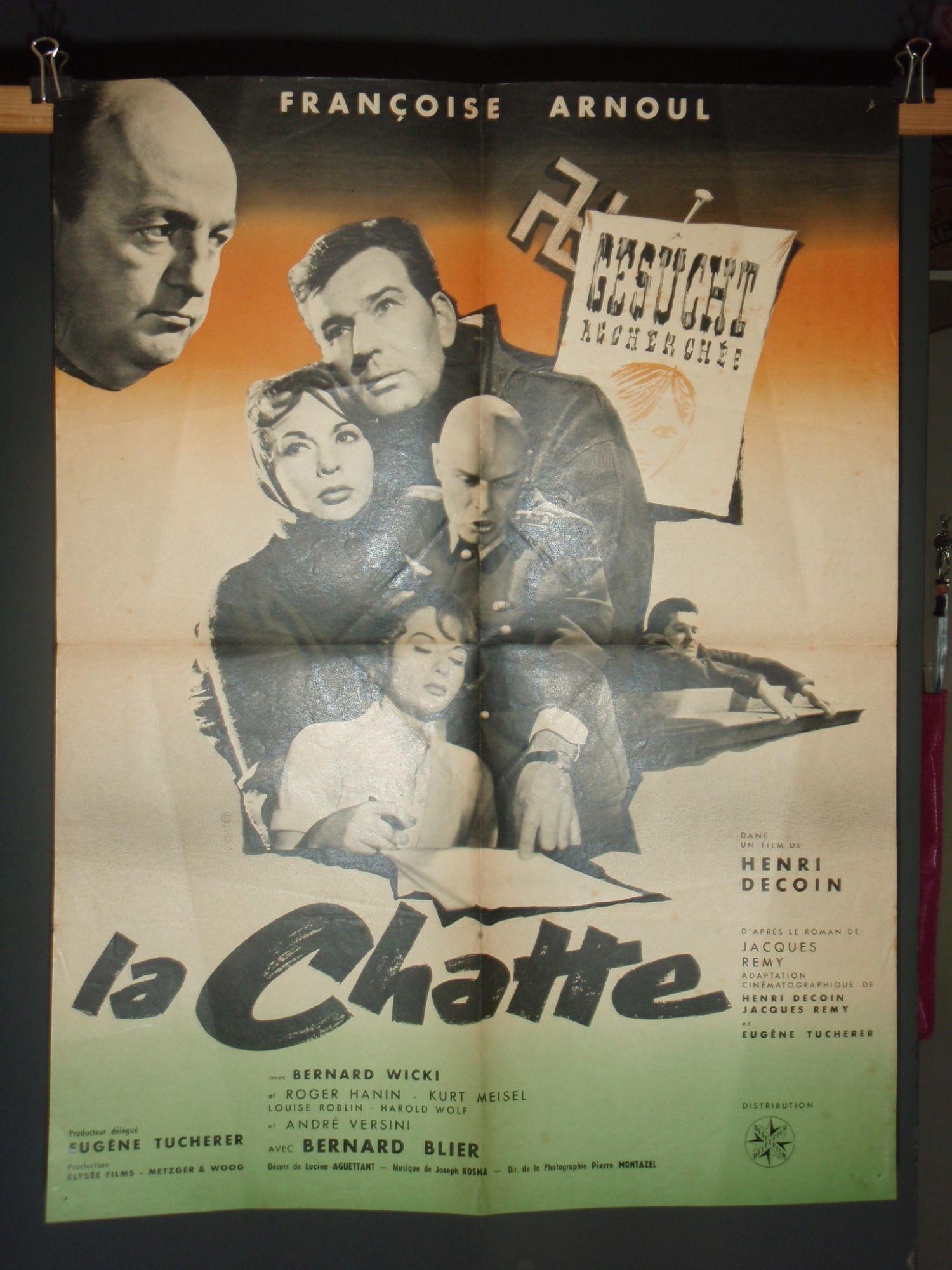 La chatte - 1958 - Affiche originale pliée 50 x 70 - Françoise Arnoul -  Henri Decoin | Rakuten