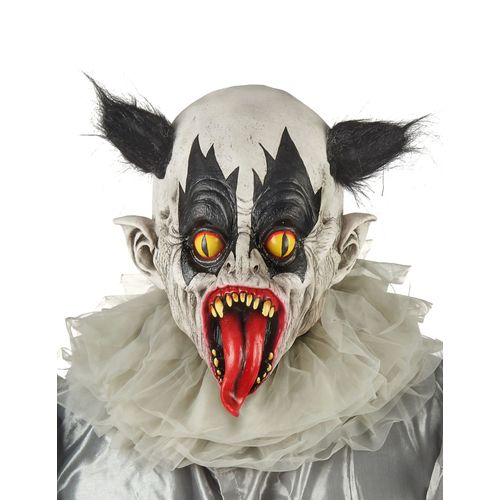 Masque Latex Clown Noir Et Blanc Adulte