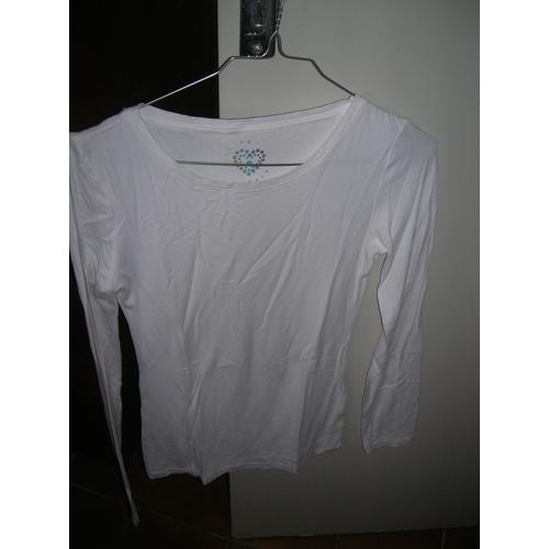 T-Shirt Manches Longues Cache Cache Taille S 95% Viscose,5% Élasthanne.