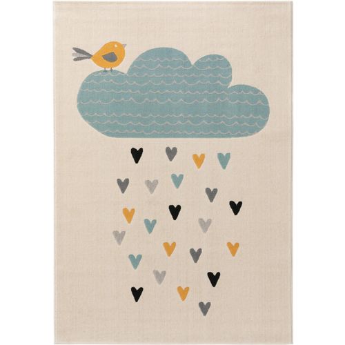 Tapis Enfant Juno Beige 120x170 Cm - Tapis Pour Chambre D'enfants/Bébé