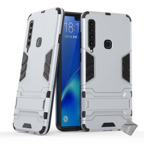 Housse Etui Coque Rigide Anti Choc Pour Samsung Galaxy A9 (2018) + Film Ecran - Argent