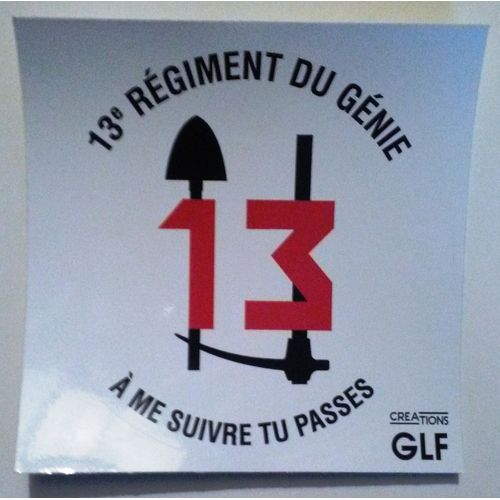 13 Rg Régiment De Génie De Valdahon Autocollant
