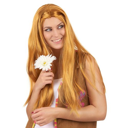 Perruque Longue Hippie Rousse Femme Taille Unique