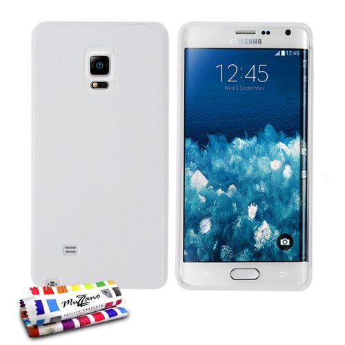 Coque Samsung Galaxy Note Edge Glossy Blanc Silicone Souple (Tpu)