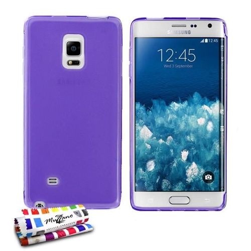 Coque Samsung Galaxy Note Edge Glossy Violet Silicone Souple (Tpu)