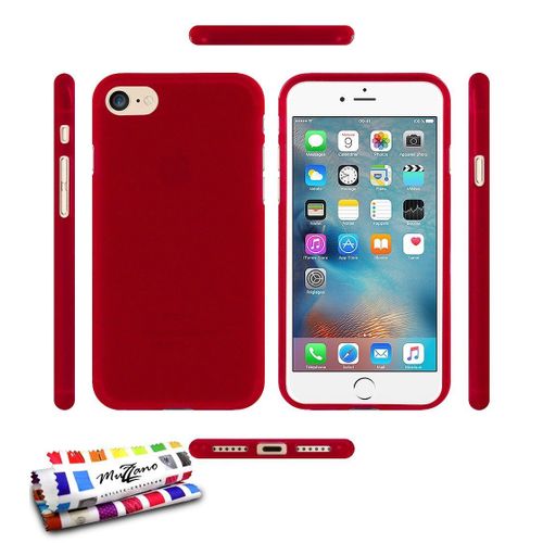 Coque Iphone 8 (4"7) Glossy Hybrid Rouge Silicone Souple (Tpu)