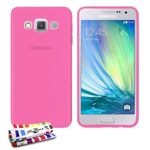 Coque Samsung Galaxy A3 A300 (2015) Glossy Hybrid Rose Silicone Souple (Tpu)