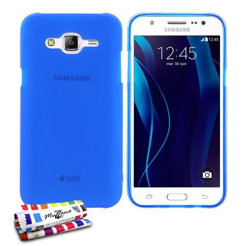 Coque Samsung Galaxy J5 J500 (2015) Glossy Hybrid Bleu Silicone Souple (Tpu)