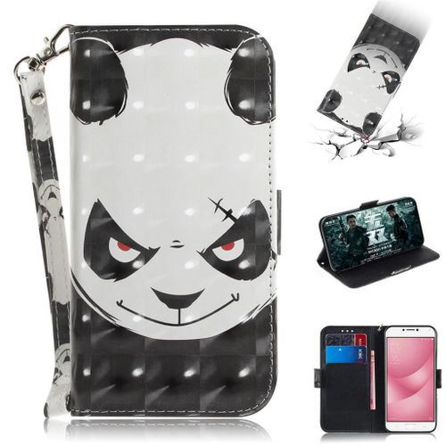 Asus Zenfone 4 Max Zc554kl 5.5" Coque, Saturcase 3d Motif Pu Cuir Magnétique Flip Portefeuille Support Porte-Carte Coque Housse Étui Avec Dragonne Pour Asus Zenfone 4 Max Zc554kl 5.5" (Td-4)