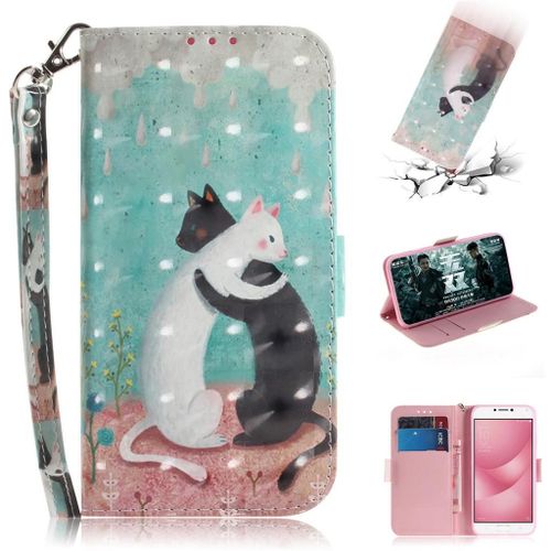 Asus Zenfone 4 Max Zc554kl 5.5" Coque, Saturcase 3d Motif Pu Cuir Magnétique Flip Portefeuille Support Porte-Carte Coque Housse Étui Avec Dragonne Pour Asus Zenfone 4 Max Zc554kl 5.5" (Td-5)