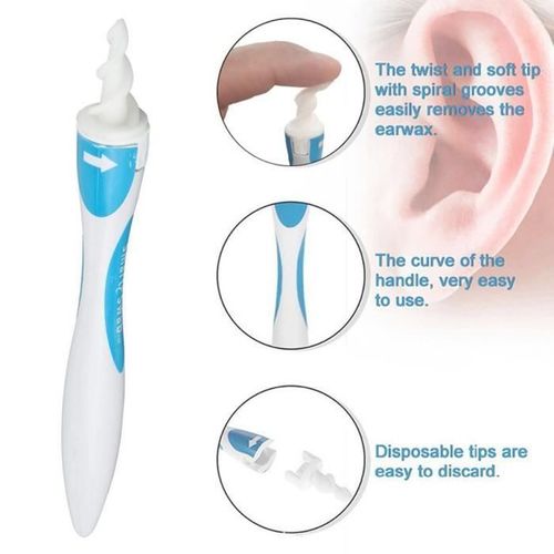Outil De Nettoyant Pour Les Oreilles Avec 16 Pointes, Nettoyant En Spirale Doux Pour L'élimination Du Cérumen 