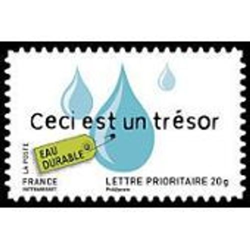 Timbre "Ceci Est Un Trésor - Eau Durable"