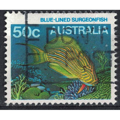 Australie 1984 Oblitéré Used Fish Surgeonfish Acanthurus Lineatus Poisson Chirurgien Rayé