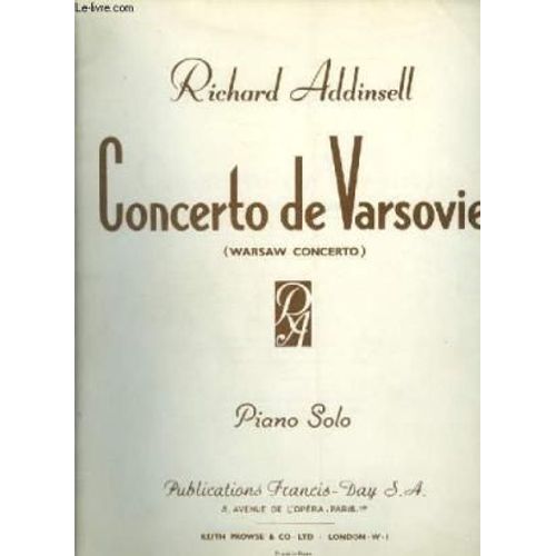 Concerto De Varsovie - Warsaw Concerto - Piano Solo