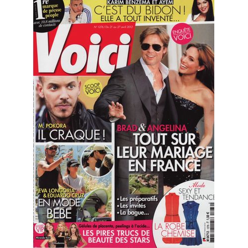 Voici / 21-04-2012 N°1276 : Matt / M Pokora (1p) - Chatlotte Gainsbourg / Pete Doherty (2p)
