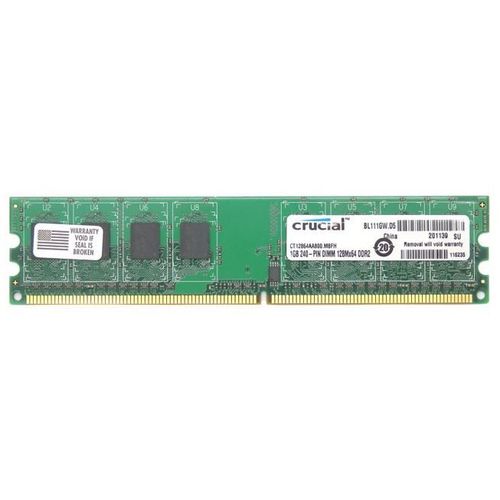 Crucial RAM 2* 1GB 240 - PIN DIMM 128Mx64 DDR2