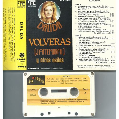 Dalida Ultra Rare K7 Audio Spain